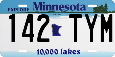 MN license plate 142TYM