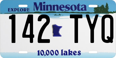 MN license plate 142TYQ