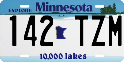 MN license plate 142TZM