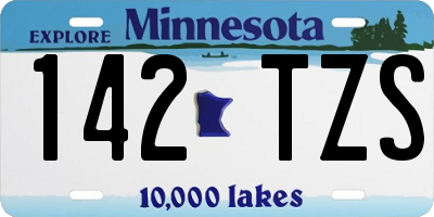 MN license plate 142TZS