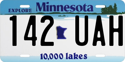 MN license plate 142UAH