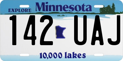 MN license plate 142UAJ