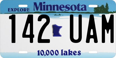 MN license plate 142UAM