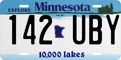 MN license plate 142UBY