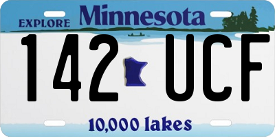 MN license plate 142UCF