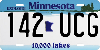 MN license plate 142UCG
