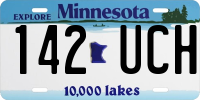 MN license plate 142UCH