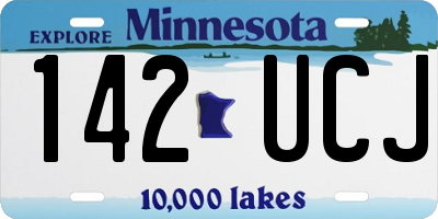 MN license plate 142UCJ