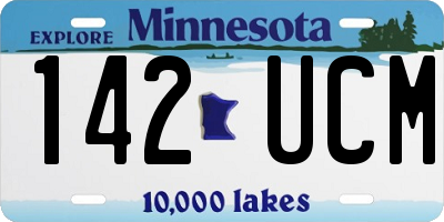 MN license plate 142UCM