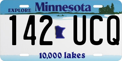 MN license plate 142UCQ