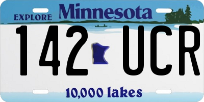 MN license plate 142UCR