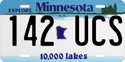 MN license plate 142UCS