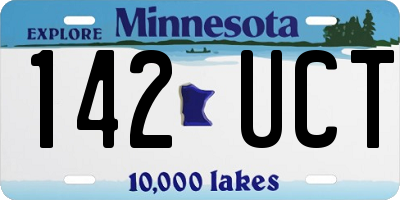 MN license plate 142UCT