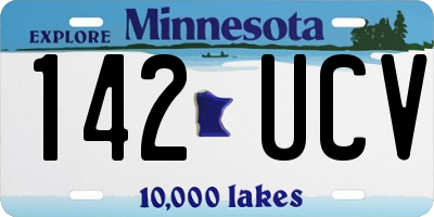 MN license plate 142UCV