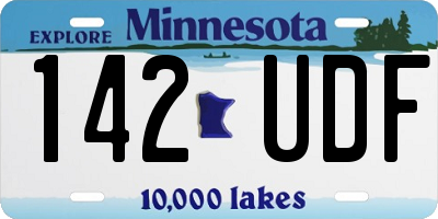 MN license plate 142UDF