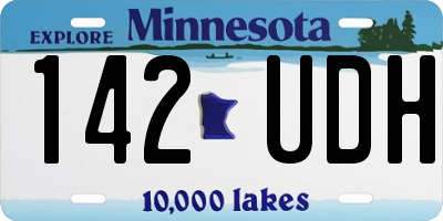 MN license plate 142UDH
