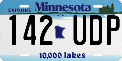 MN license plate 142UDP