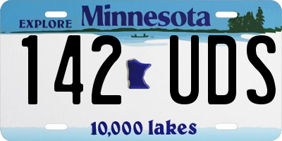 MN license plate 142UDS