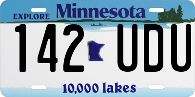 MN license plate 142UDU