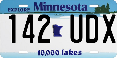 MN license plate 142UDX