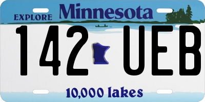 MN license plate 142UEB