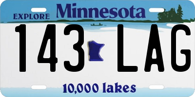 MN license plate 143LAG