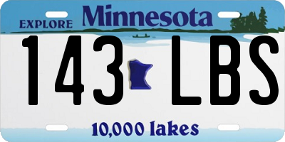MN license plate 143LBS