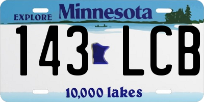 MN license plate 143LCB