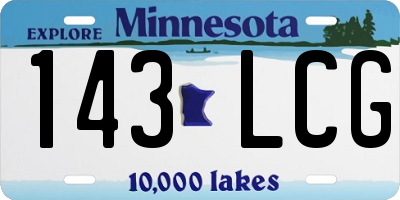 MN license plate 143LCG