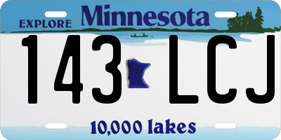 MN license plate 143LCJ