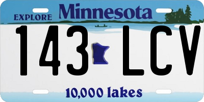 MN license plate 143LCV