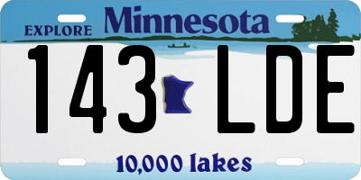 MN license plate 143LDE