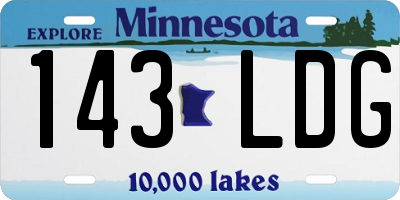 MN license plate 143LDG