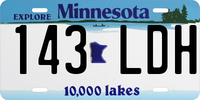 MN license plate 143LDH