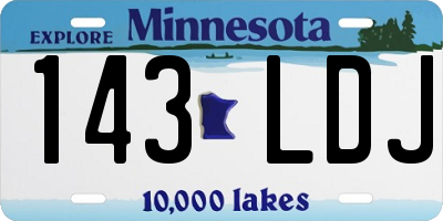 MN license plate 143LDJ
