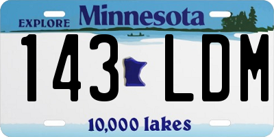 MN license plate 143LDM