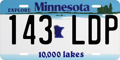 MN license plate 143LDP