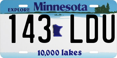 MN license plate 143LDU