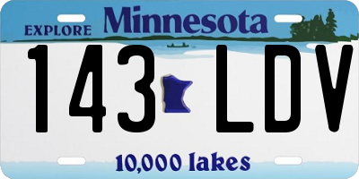 MN license plate 143LDV