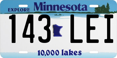 MN license plate 143LEI