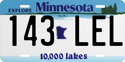 MN license plate 143LEL