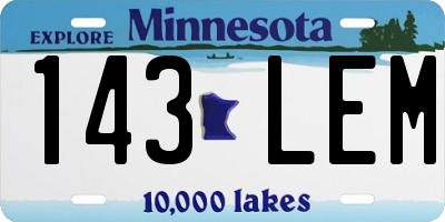 MN license plate 143LEM