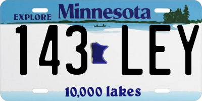 MN license plate 143LEY