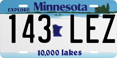 MN license plate 143LEZ