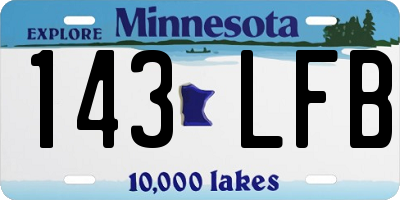MN license plate 143LFB