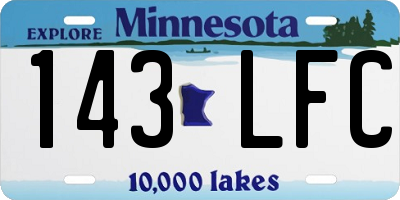 MN license plate 143LFC