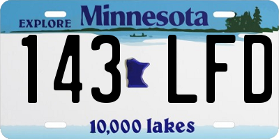 MN license plate 143LFD