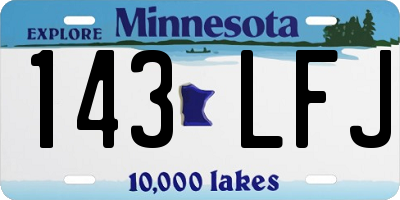 MN license plate 143LFJ