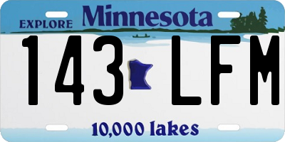 MN license plate 143LFM