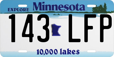 MN license plate 143LFP
